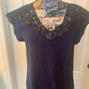 NWT Express Blue with Lace Top